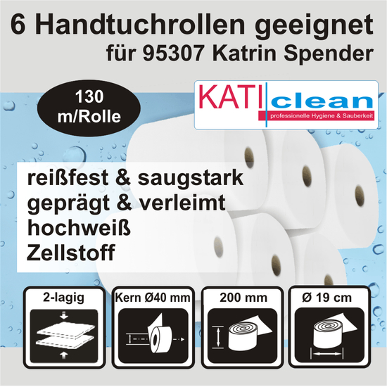 6 Handtuchrollen geeignet fr 95307 Katrin Spender I KATIclean