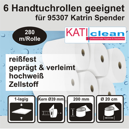 6 Handtuchrollen geeignet für 95307 Katrin Spender I...