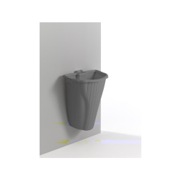 50l Wall-Up ohne Deckel in grau I 00005848E I TTS