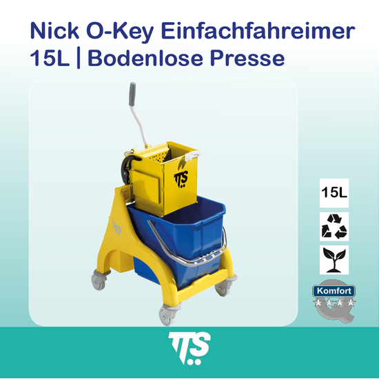 15l Nick O-Key Einfachfahreimer I O-Key bodenlose Presse I 00036043 I TTS
