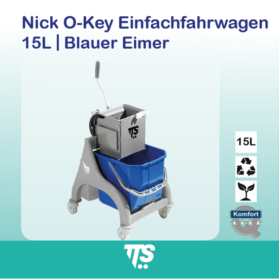 15l Nick O-Key Einfachfahrwagen I blauer 15l Eimer I 00036044 I TTS