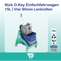 15l Nick O-Key Einfachfahrwagen I vier 80mm Lenkrollen I...