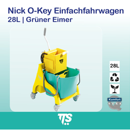 28l Nick O-Key Einfachfahrwagen I grüner 28l Eimer I 0P036046 I TTS