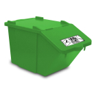 45 l Split Papierrollen grün mit Deckel