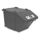 45 l Split Papierrollen grau mit Deckel