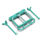 2 x 70 l Green Line Klappbarer Sackhalter grün