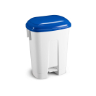 2 x 30 l Derby weiß blau Trettabfalleimer