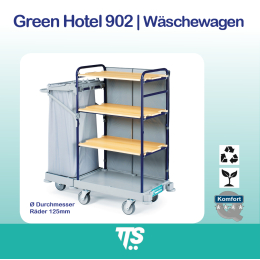 Green Hotel 902 TTS Hotelwagen mit Ø 125 mm...