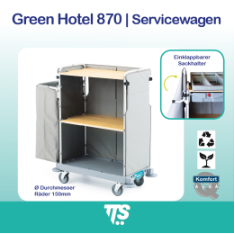 Green Hotel 870 TTS Hotelwagen mit Ø 150 mm...