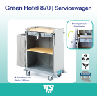 Green Hotel 870 TTS Hotelwagen mit 2 Schubladen & Ø 125 mm Rädern – Profi Housekeeping Wagen