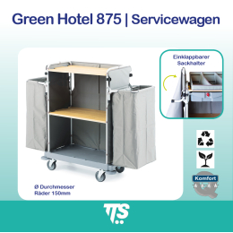 Green Hotel 875 TTS Hotelwagen mit Ø 150 mm...