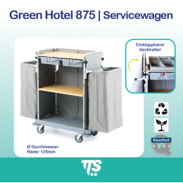 Green Hotel 875 TTS Hotelwagen mit 2 Schubladen &...