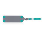 BiLap Twist Tuchhalter grau/grün 54 cm