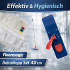 Floormagic DeltaMopp Set 40 cm – Profi Wischsystem für effiziente Gebäudereinigung
