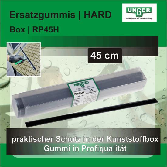 Ersatzgummis, Box, HARD, 45 cm - RP45H I Unger
