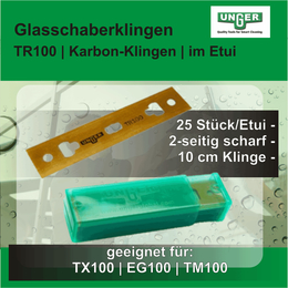 Glasschaberklingen Karbon 10cm - TR100 I Unger