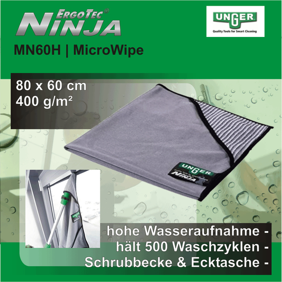 ErgoTec-NINJA MicroWipe 80x60cm I MN60H I Unger