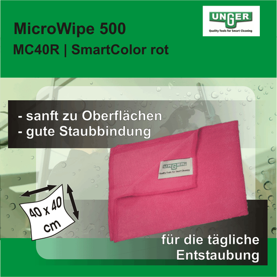 SmartColor MicroWipe 500, rot I MC40R I Unger