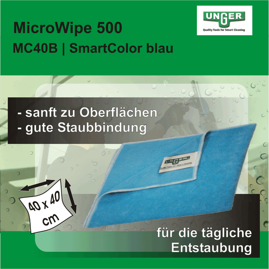 SmartColor MicroWipe 500, blau I MC40B I Unger