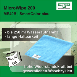 SmartColor MicroWipe 200, blau I ME40B I Unger