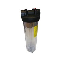 Harzfilter-Gehäuse transparent, ohne Bohrung - 17195