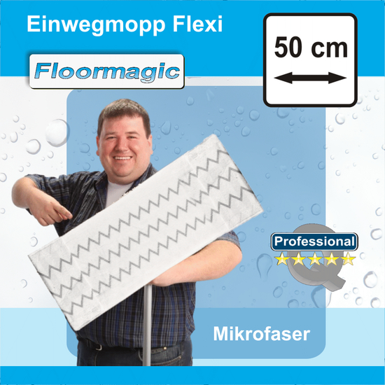 Einwegmop FLEXI aus Mikrofaser I 50 cm I Floormagic