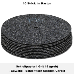 Schleifpapier I Grit 16 (grob) I 410 mm / 16  I Weber