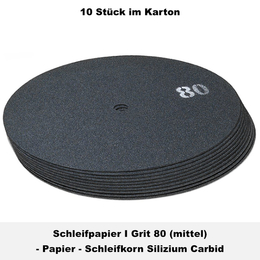 Schleifpapier I Grit 80 (mittel) I 410 mm / 16 I Weber