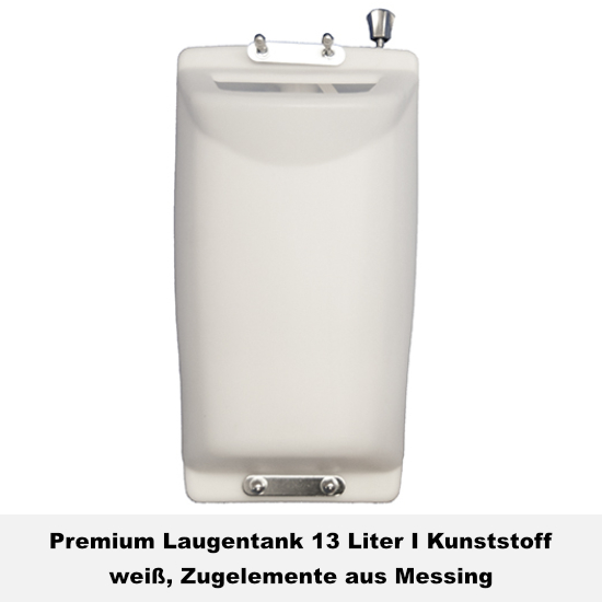 Laugentank 13 Liter I Kunststoff weiss, Zugelemente aus Messing I Floormagic