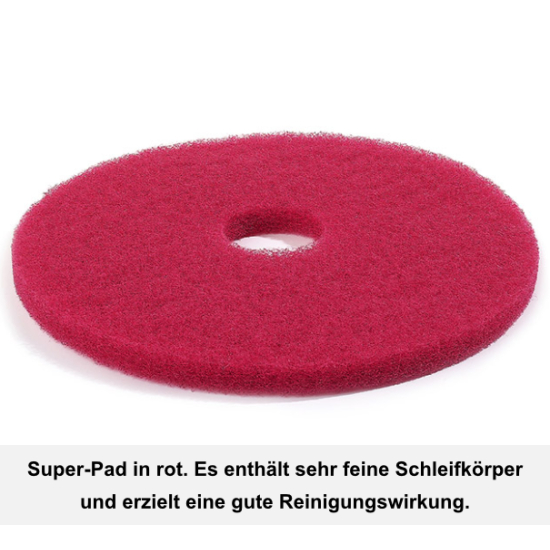 Superpad 483mm 19 in rot I 5 St�ck I Floormagic