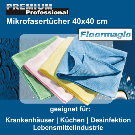 Mikrofasertücher PREMIUM Professional 40x40cm I Floormagic