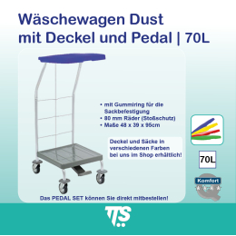 Wäschewagen Dust 70 l mit Deckel