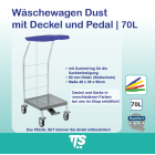 Wäschewagen Dust 70 l mit Deckel