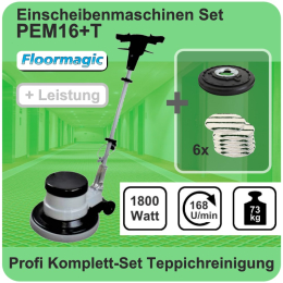 Einscheibenmaschinen Teppichreinigung PEM16+T