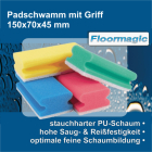 Padschwamm mit Griff 150 x 70 x 45 mm