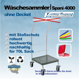 Wäschesammler Spani 4000 I 70l I Trolley-System
