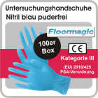 Nitril Untersuchungshandschuhe blau puderfrei 100er Box