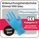 Einmal Vitril Untersuchungshandschuhe blau 100er Box