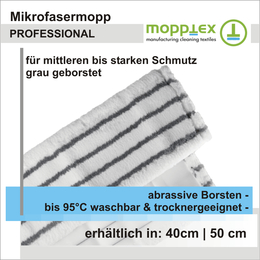 Mikrofasermopp PROFESSIONAL grau geborstet I Mopptex