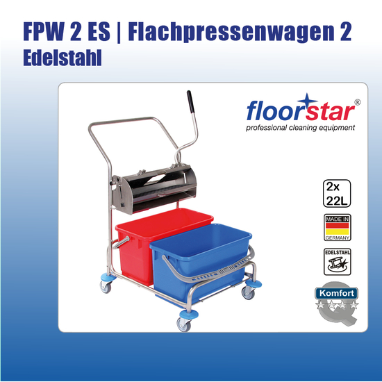 Flachpressenwagen 2 I Edelstahl I Floorstar