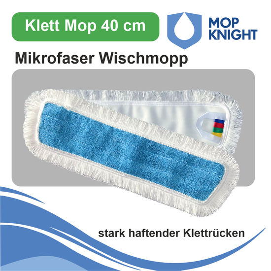 Klett Mop | Mikrofaser Wischmopp I Mop Knight 40 cm