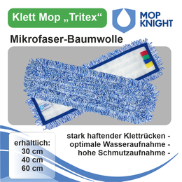 Klett Mop Tritex | Mikrofaser-Baumwolle | Wischmopp I Mop...