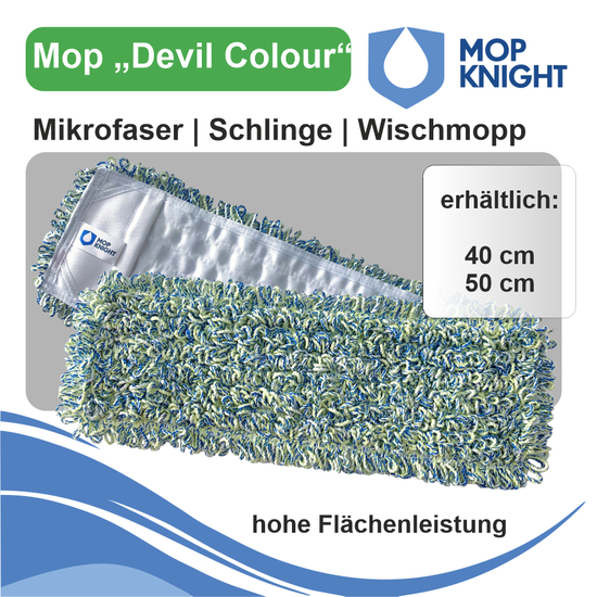 Mop Devil Colour | Mikrofaser Schlinge Wischmopp I Mop Knight