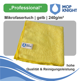 Mikrofasertuch Professional | 40x40 cm I Mop Knight gelb