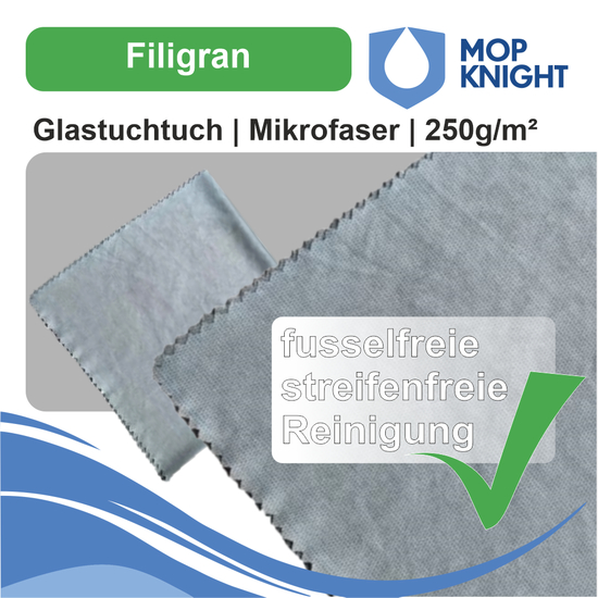 Glastuch Mikrofaser Filigran | 50x70 cm I Mop Knight