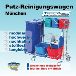 Putz-Reinigungswagen München Trolley-System