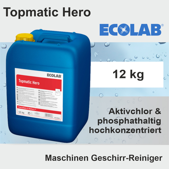 Topmatic Hero Aktivchlor- und phosphathaltiges Spülmittel 12kg I Ecolab
