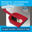 Kehrgarnitur Synthetikborste Gummilippe
