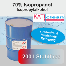 Isopropanol 200l Stahlfass, 70 %I katiclean