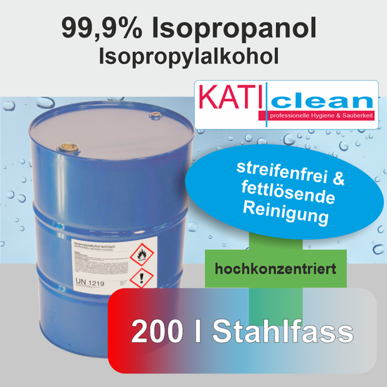 Isopropanol 200l Stahlfass, 99,9 % I katiclean